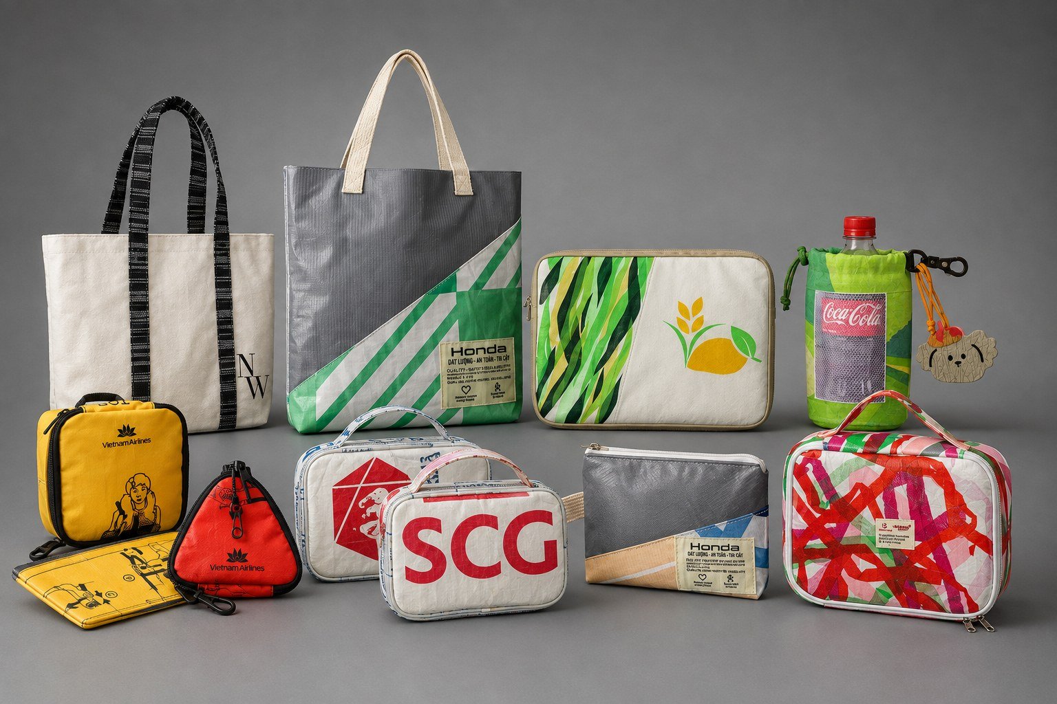 Bộ sưu tập quà tặng doanh nghiệp eco Limloop: túi tote, ví và túi phụ kiện