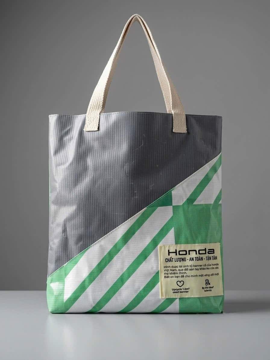 Túi tote Honda Limloop làm từ banner đã qua sử dụng